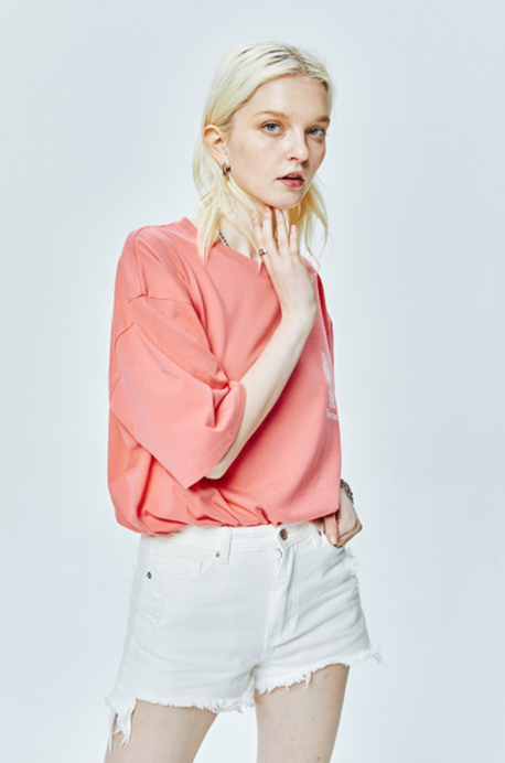 セイントペイン(SAINTPAIN) SP FLAG OF PAISLEY T-CORAL