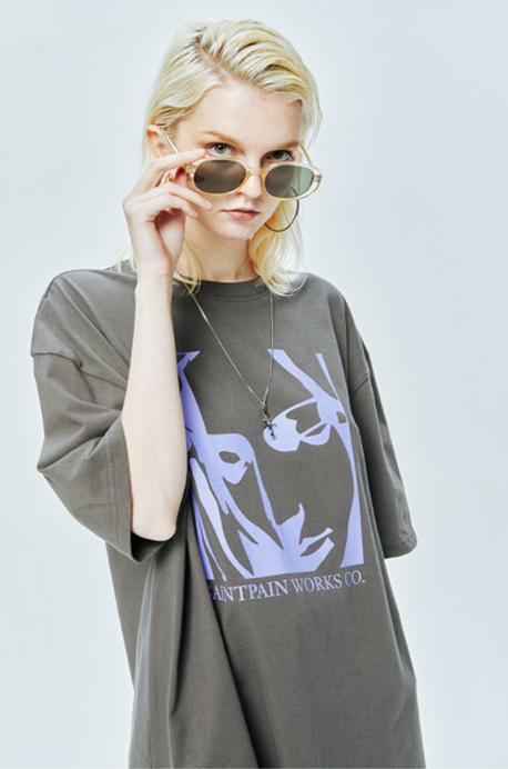 セイントペイン(SAINTPAIN) SP OUR LADY OF LOVE T-CHARCOAL