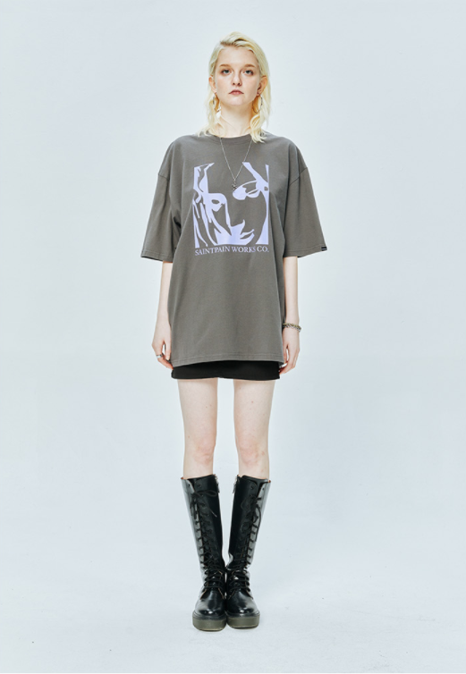 セイントペイン(SAINTPAIN) SP OUR LADY OF LOVE T-CHARCOAL