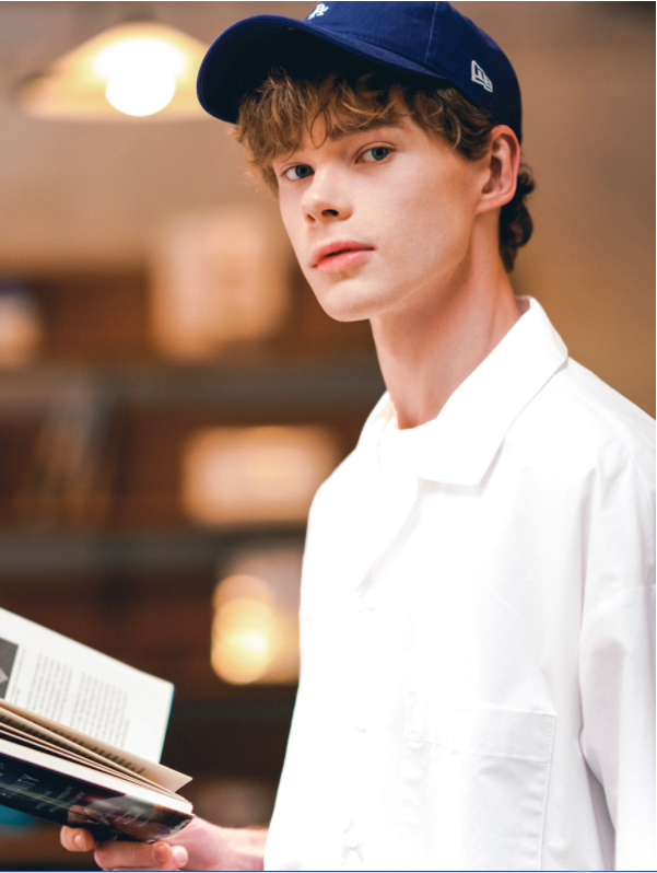 ティーダブリューエヌ(TWN) Summer Cotton Short-sleeved Shirt White SHSS3366