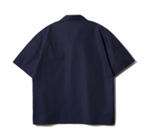 ティーダブリューエヌ(TWN) Summer Cotton Short-sleeved Shirt Navy SHSS3366