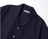 ティーダブリューエヌ(TWN) Summer Cotton Short-sleeved Shirt Navy SHSS3366
