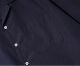 ティーダブリューエヌ(TWN) Summer Cotton Short-sleeved Shirt Navy SHSS3366