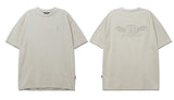 ダブルユーブイプロジェクト(WV PROJECT) Palm tree short-sleeved T-shirt gray beige JIST7503