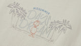 ダブルユーブイプロジェクト(WV PROJECT) Palm tree short-sleeved T-shirt gray beige JIST7503