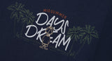 ダブルユーブイプロジェクト(WV PROJECT) Palm tree short-sleeved T-shirt Navy JIST7503