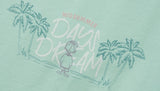 ダブルユーブイプロジェクト(WV PROJECT) Palm tree short-sleeved T-shirt Mint JIST7503