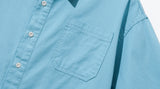 ダブルユーブイプロジェクト(WV PROJECT) City Summer Short-sleeved Shirt Blue KMSS7493