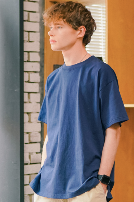 ティーダブリューエヌ(TWN)Tight Layered Short-Sleeved Navy LMST3370