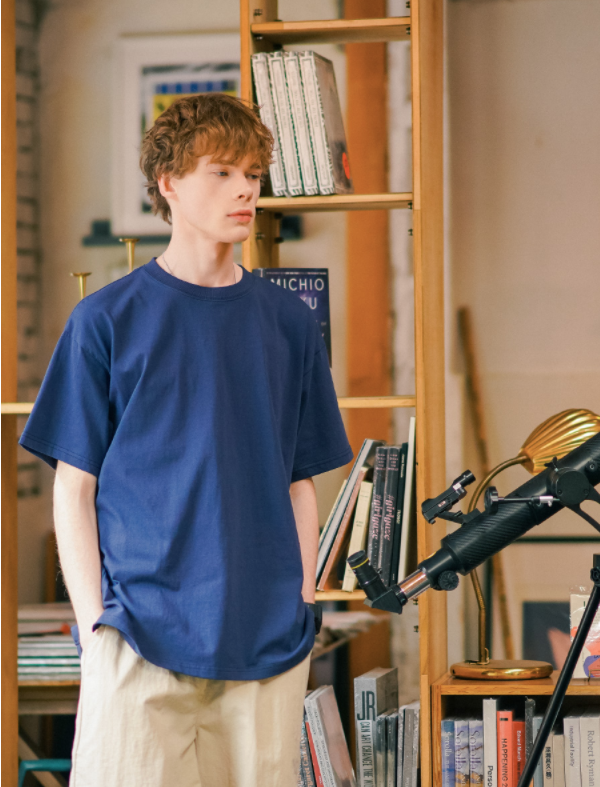 ティーダブリューエヌ(TWN)Tight Layered Short-Sleeved Navy LMST3370