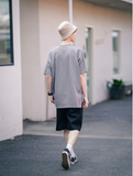 ティーダブリューエヌ(TWN) Tight layered short-sleeved gray LMST3370