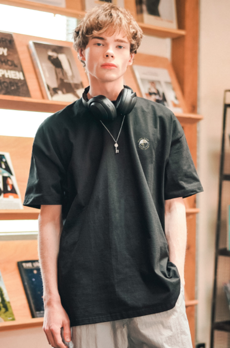 ティーダブリューエヌ(TWN) Noble T-shirt Short-Sleeved Black SHST3375