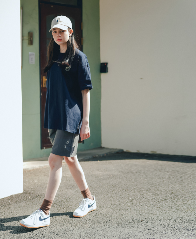 ティーダブリューエヌ(TWN) Noble T-shirt Short-Sleeved Navy SHST3375