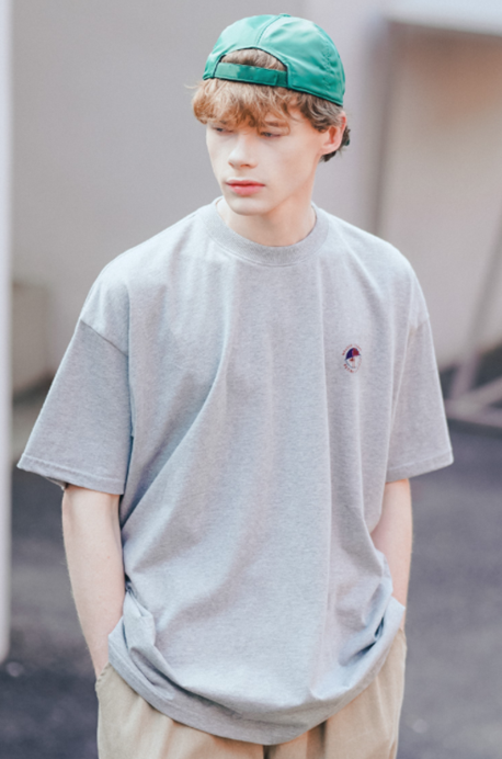 ティーダブリューエヌ(TWN) Noble T-shirt Short-Sleeved Gray SHST3375