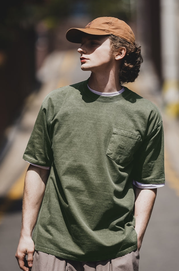 ダブルユーブイプロジェクト(WV PROJECT) Penta Pocket Pigment Short Sleeve T-Shirt Khaki MJST7502