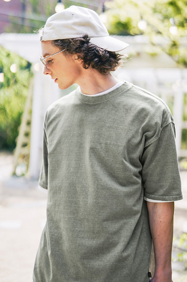 ダブルユーブイプロジェクト(WV PROJECT) Town Pigment short-sleeved shirt LightKhaki JIST7505