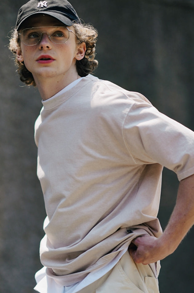 ダブルユーブイプロジェクト(WV PROJECT) Town Pigment short-sleeved shirt LightBeige JIST7505