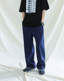 KND(ケイエンド) FRONT SEAM 2WAY WIDE SWEAT PANTS NAVY