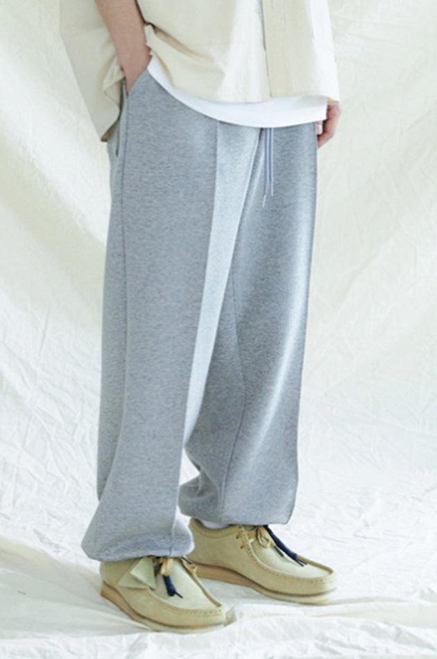 KND(ケイエンド)   FRONT SEAM 2WAY WIDE SWEAT PANTS GREY