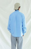 KND(ケイエンド)  UTILITY CURVED POCKET OXFORD SHIRT SKYBLUE