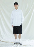 KND(ケイエンド)  UTILITY CURVED POCKET OXFORD SHIRT WHITE