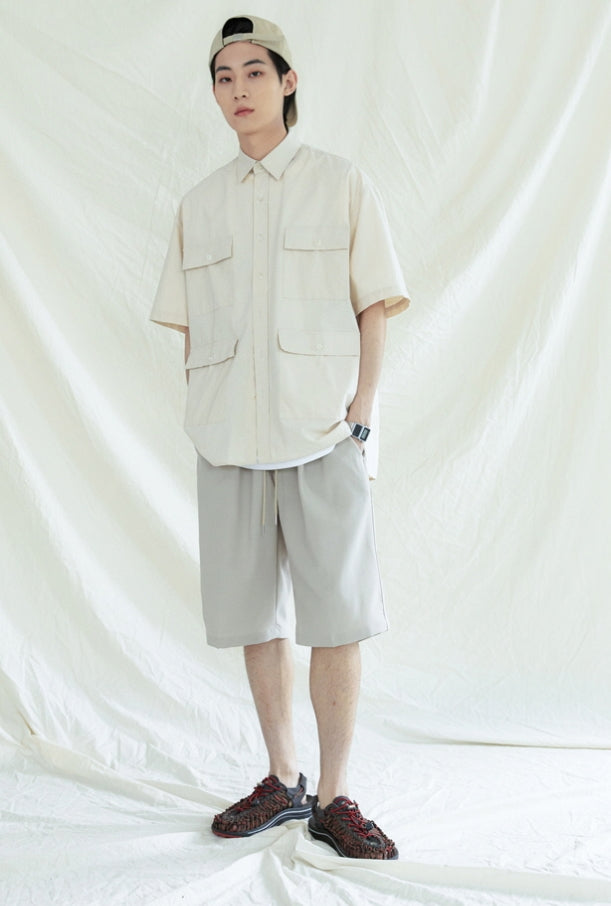 KND(ケイエンド) 4POCKET BDU COTTON 1/2 SHIRT OATMEAL