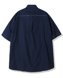 KND(ケイエンド) UTILITY CURVED POCKET OXFORD 1/2 SHIRT NAVY