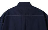 KND(ケイエンド) UTILITY CURVED POCKET OXFORD 1/2 SHIRT NAVY