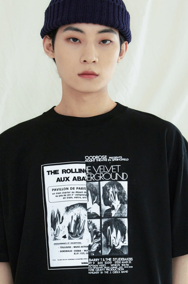 KND(ケイエンド) YUNCHIVES GRAPHIC T-SHIRTS BLACK