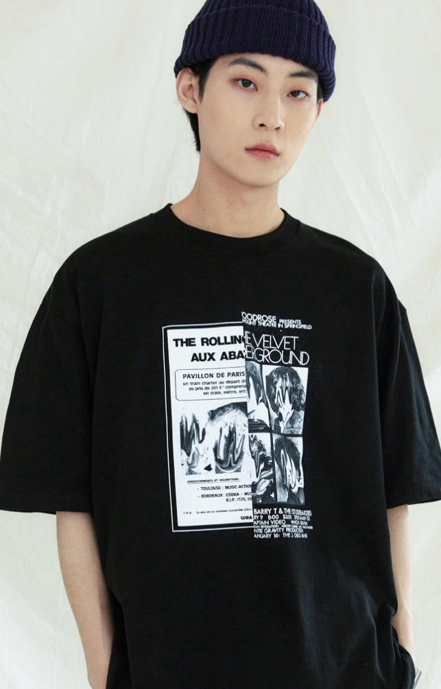 KND(ケイエンド) YUNCHIVES GRAPHIC T-SHIRTS BLACK