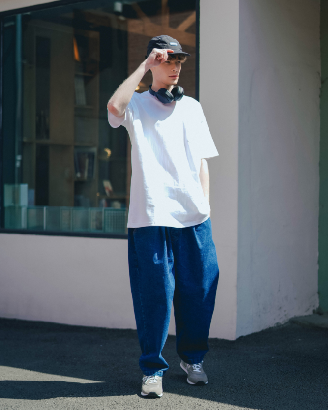 ティーダブリューエヌ(TWN) Odd Wide Short-sleeve White JEST3372
