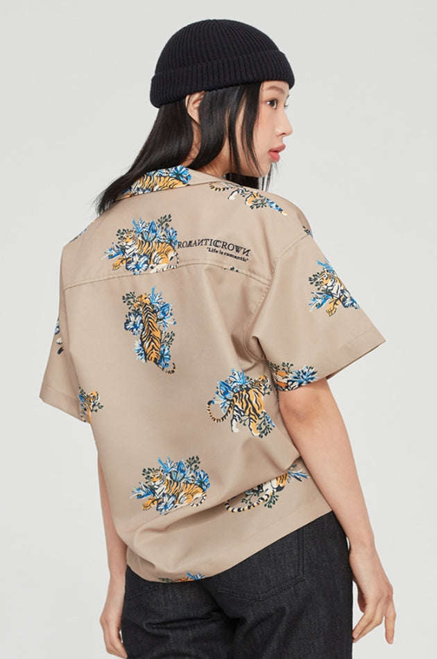 ロマンティッククラウン(ROMANTIC CROWN)  AMUR TIGER SHIRT_BEIGE