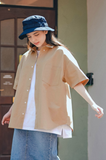 ティーダブリューエヌ(TWN) Body short-sleeved shirt Beige JESS3367