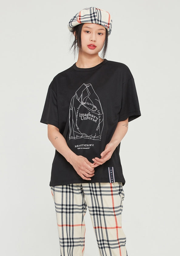 ロマンティッククラウン(ROMANTIC CROWN)  ENVELOPE TEE_BLACK