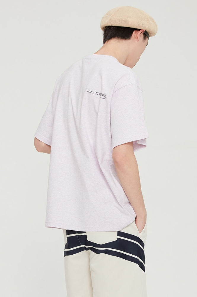 ロマンティッククラウン(ROMANTIC CROWN)  TROPICAL POOL TEE_MELANGE LIGHT PURPLE