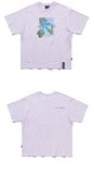 ロマンティッククラウン(ROMANTIC CROWN)  TROPICAL POOL TEE_MELANGE LIGHT PURPLE