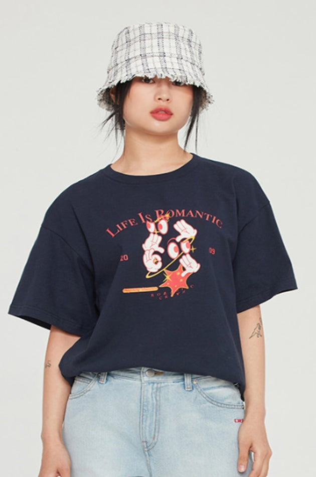 ロマンティッククラウン(ROMANTIC CROWN)  MAGIC TALES TEE_NAVY