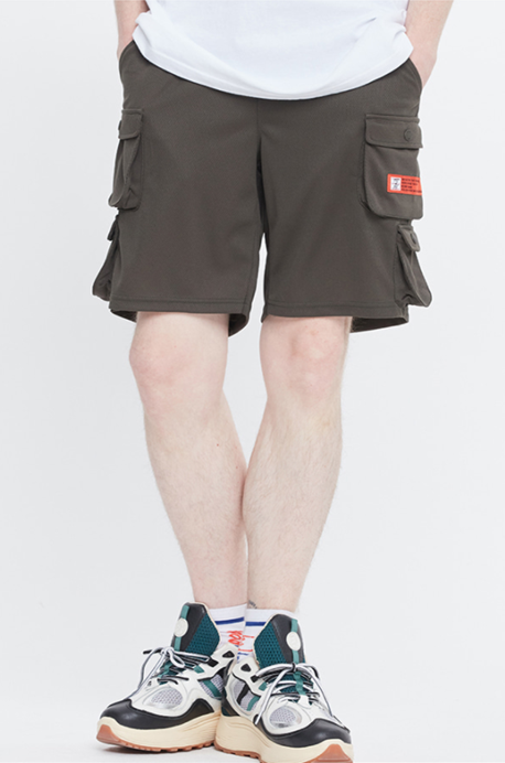 ベドインベド(BADINBAD) MULTI POCKET SHORTS_KHAKI