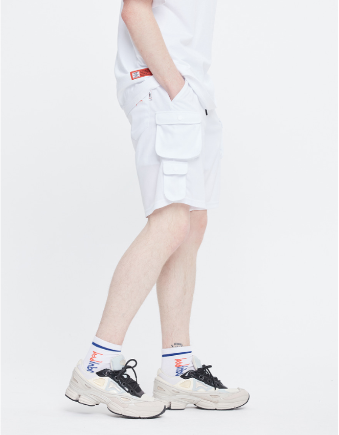 ベドインベド(BADINBAD) MULTI POCKET SHORTS_WHITE