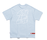 ベドインベド(BADINBAD) FAT LOGO TEE_SKY BLUE