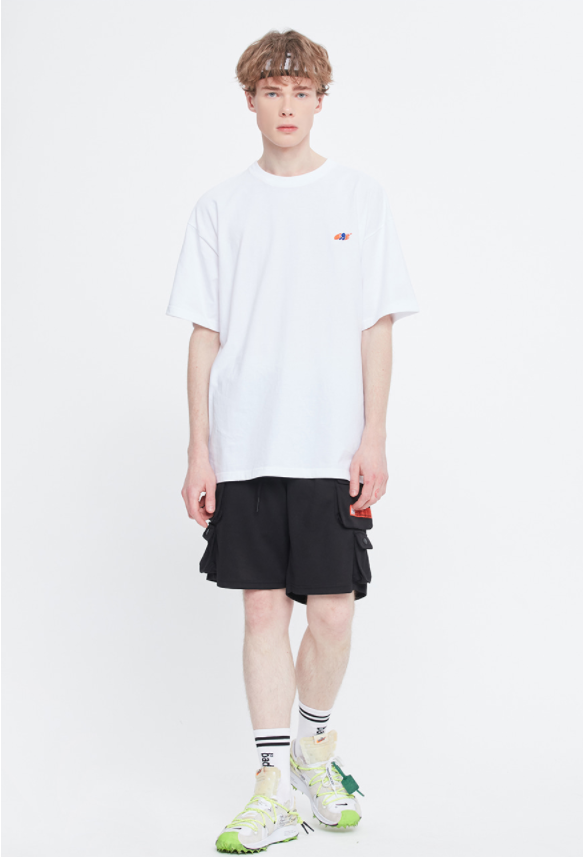 ベドインベド(BADINBAD) FAT LOGO TEE_WHITE