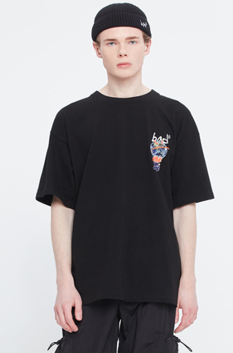 ベドインベド(BADINBAD) BAD PLANET TEE_BLACK