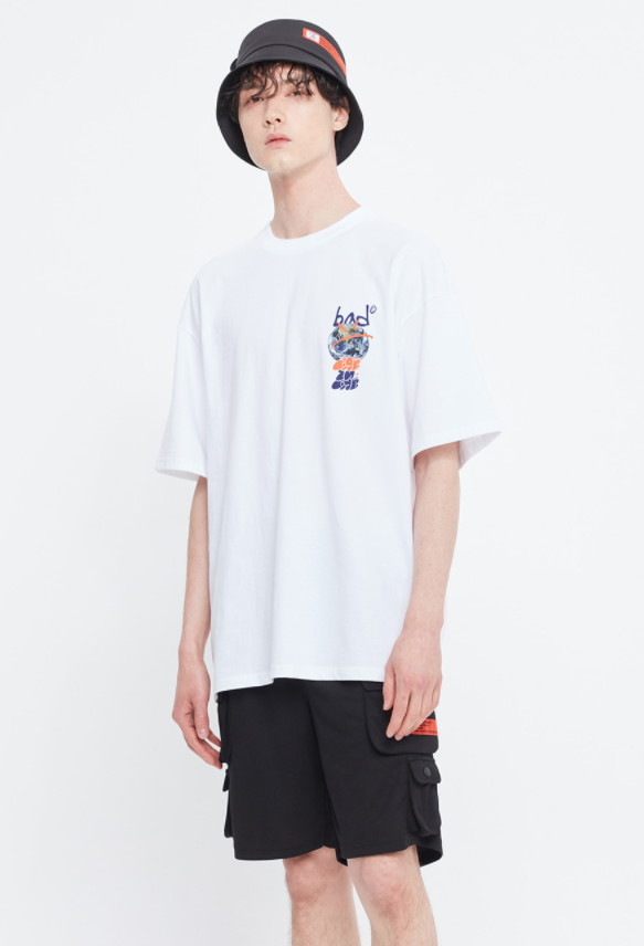 ベドインベド(BADINBAD) BAD PLANET TEE_WHITE