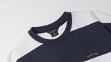 ダブルユーブイプロジェクト(WV PROJECT) Mid-Summer Stripe Short-Sleeved T-Shirt Navy JIST7508