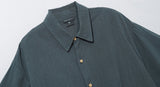 ダブルユーブイプロジェクト(WV PROJECT) Ritz Stripe Short-Sleeved Shirt Blue Gray MJSS7506