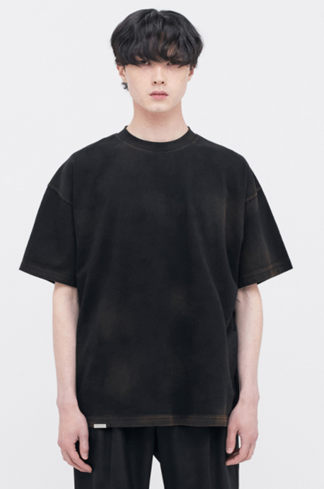 ディープリーク(DPRIQUE) BRUSHED T-SHIRT - FADED BLACK