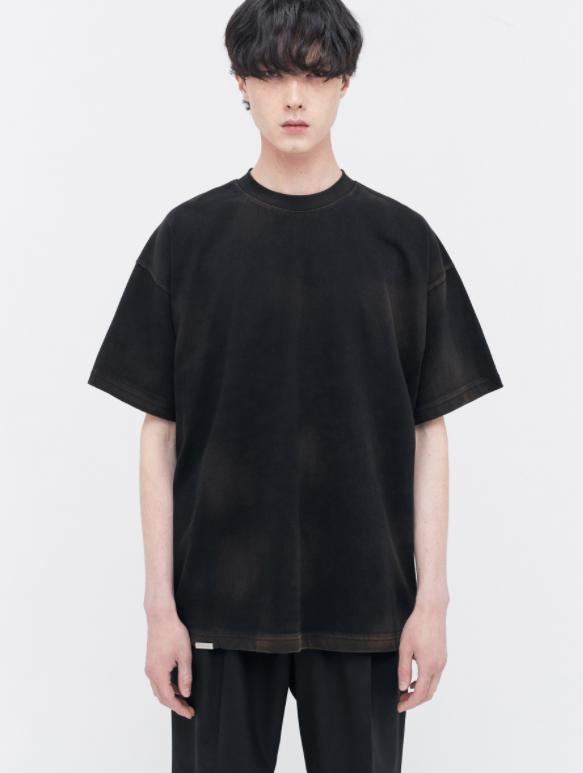 ディープリーク(DPRIQUE) BRUSHED T-SHIRT - FADED BLACK
