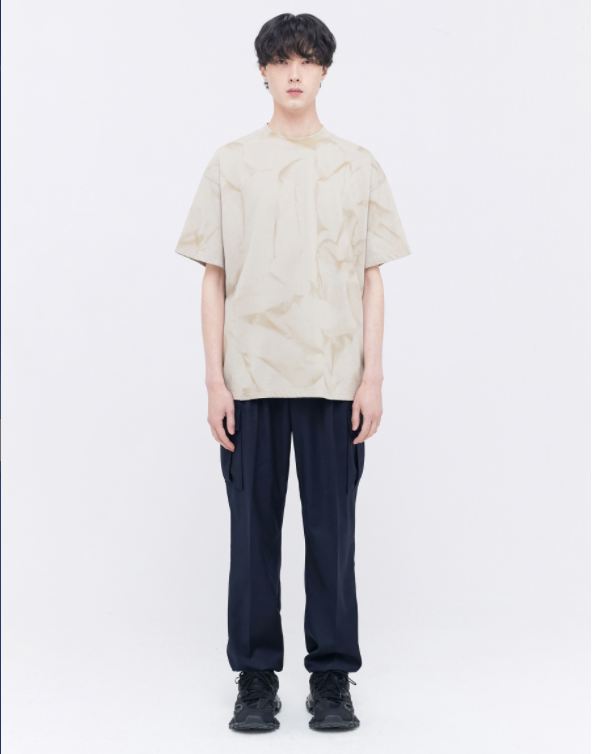 ディープリーク(DPRIQUE) BRUSHED T-SHIRT - WASHED BEIGE
