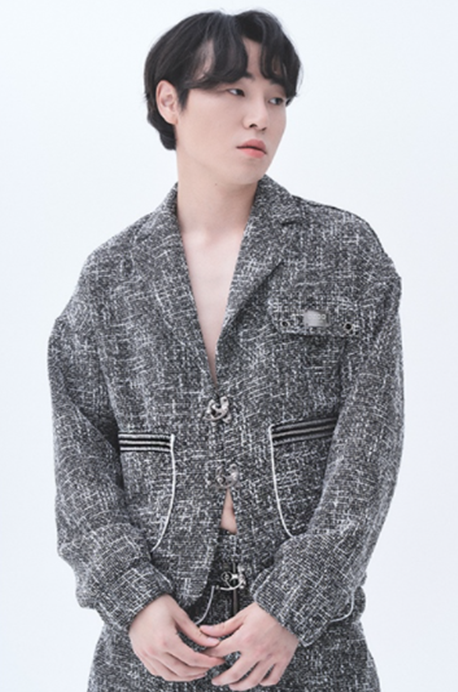 オージーオーディー(OZOD) TWEED DROP BLAZER_BLACK