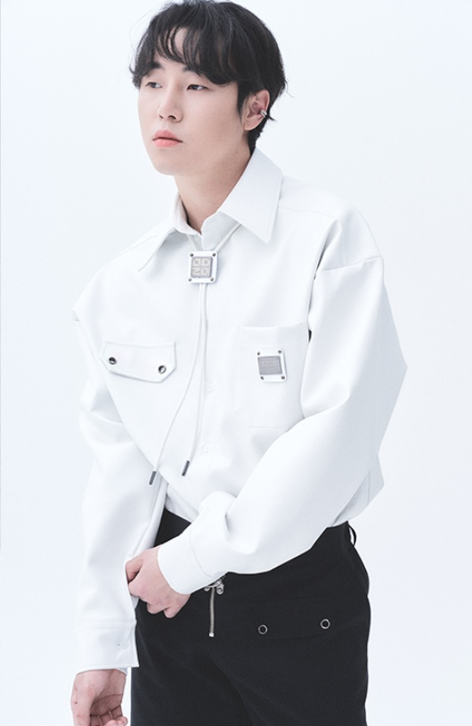 オージーオーディー(OZOD) LEATHER SHIRTS_WHITE